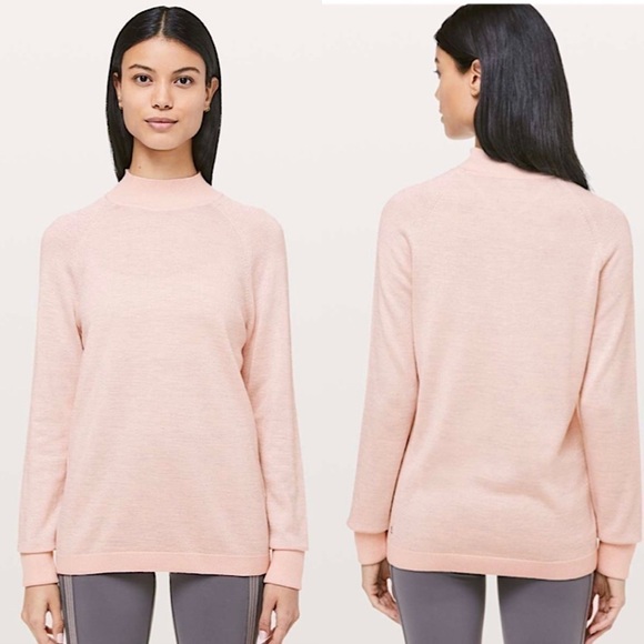 Lululemon-soft Shine Sweater in Misty Pink / Antique Silver - Picture 1 of 13